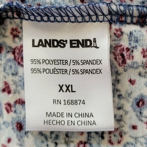 Land's End Pajama Pants Floral Micro Print - Picture 6 of 8